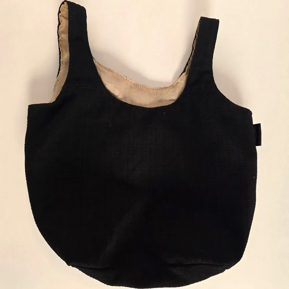 GIORGIO ARMANI Parfums Black Tote Bag Minimalist Lightweight Scoop Handle